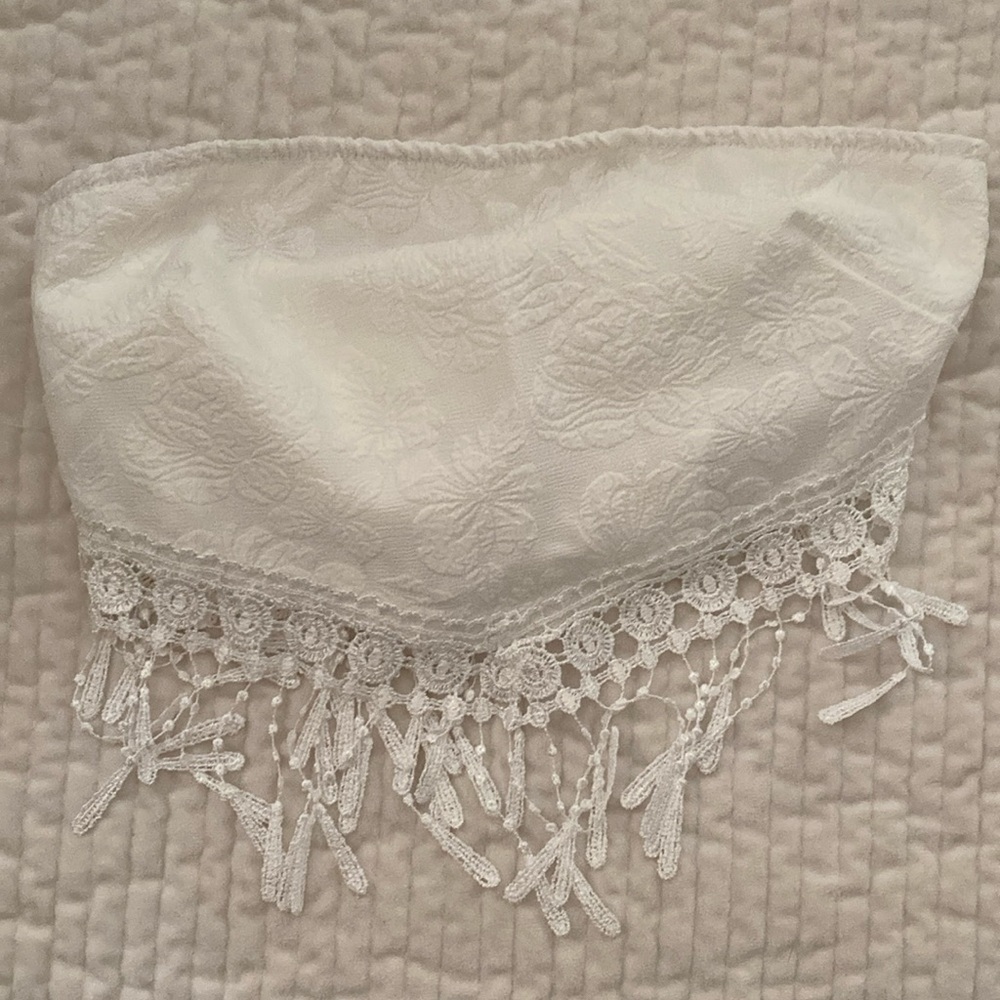 Jacquard Bandeau Tie Top